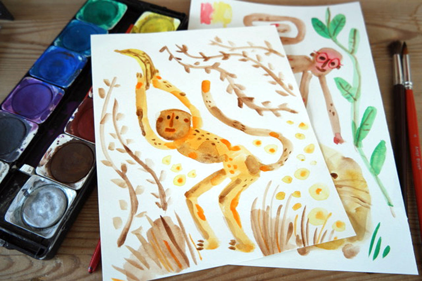 Aquarell Dschungel