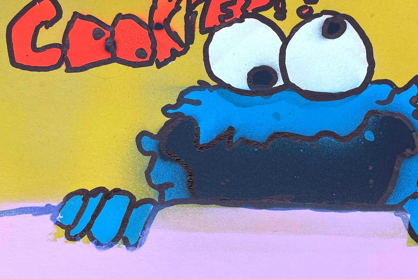 Graffiti Geburtstag Cookie Monster