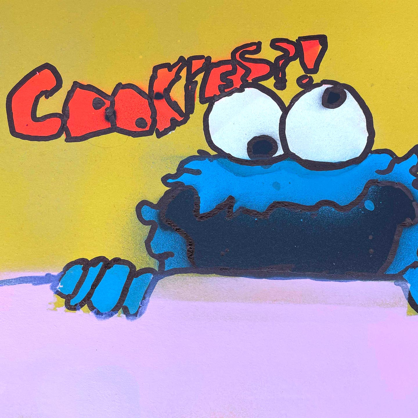 Graffiti Geburtstag Cookie Monster